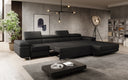 Designer Ecksofa Calvera Maxi mit Schlaf- und Klappfunktion in Bouclé