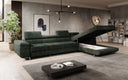Designer Ecksofa Calvera Maxi mit Schlaf- und Klappfunktion in Cord