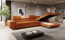 Designer Ecksofa Calvera Maxi mit Schlaf- und Klappfunktion in Cord