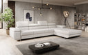 Designer Ecksofa Calvera Maxi mit Schlaf- und Klappfunktion in Bouclé