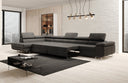 Designer Ecksofa Maxi mit Schlaf - und Klappfunktion in Bouclé