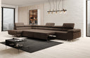 Designer Ecksofa Maxi mit Schlaf - und Klappfunktion in Bouclé