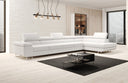 Designer Ecksofa Maxi mit Schlaf - und Klappfunktion in Bouclé