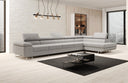 Designer Ecksofa Maxi mit Schlaf - und Klappfunktion in Bouclé