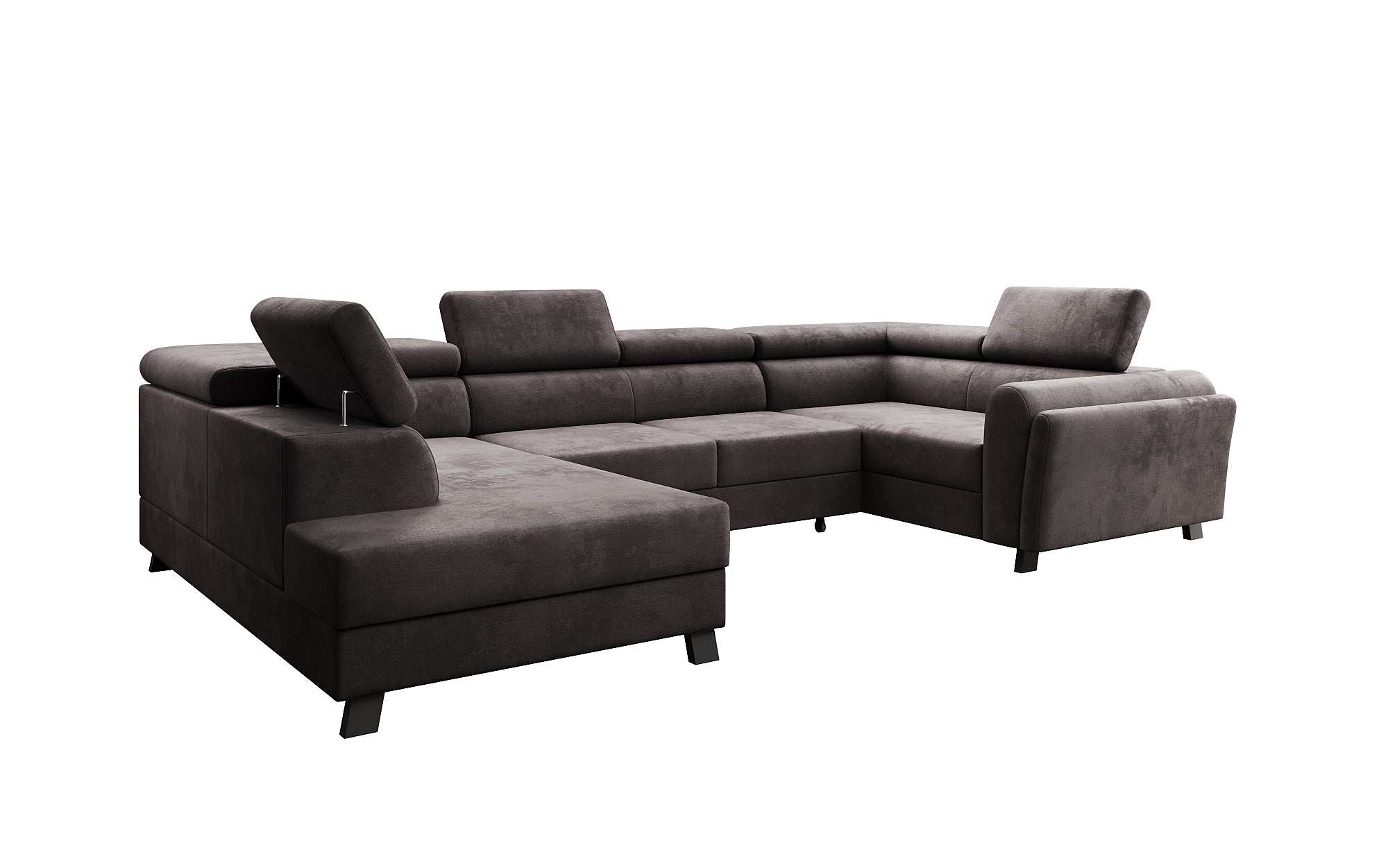 Canapé designer Emilio avec fonction couchage et rabattable