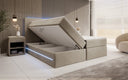 Boxspringbett Voyage mit LED u. Stauraum in Samt
