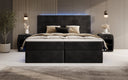 Boxspringbett Voyage mit LED u. Stauraum in Samt