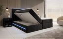 Boxspringbett Voyage mit LED u. Stauraum in Samt