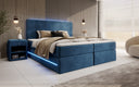 Boxspringbett Voyage mit LED u. Stauraum in Samt