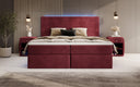 Boxspringbett Voyage mit LED u. Stauraum in Samt