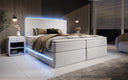 Boxspringbett Voyage mit LED u. Stauraum in Samt