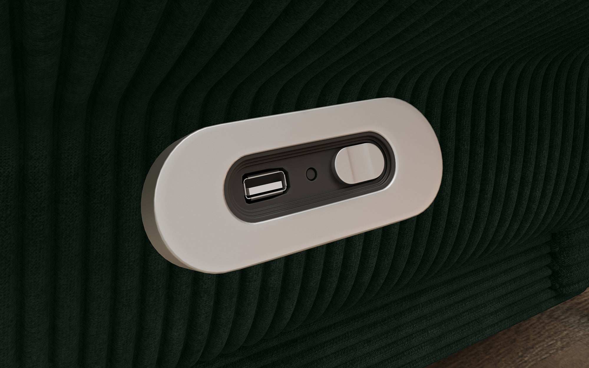 Designer Sofa Genova I with electric seat extension, USB connection