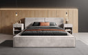 Designer gestoffeerd bed Ophelia in corduroy met opbergruimte