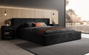Designer gestoffeerd bed Ophelia in corduroy met opbergruimte