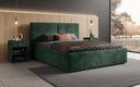 Designer gestoffeerd bed Elara in corduroy met opbergruimte