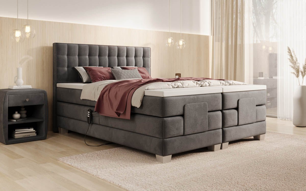 Lit boxspring Sorella Velours à réglage électrique