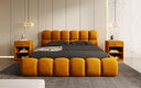 Designer gestoffeerd bed Boston Fluweel met opbergruimte