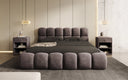 Designer gestoffeerd bed Boston Fluweel met opbergruimte