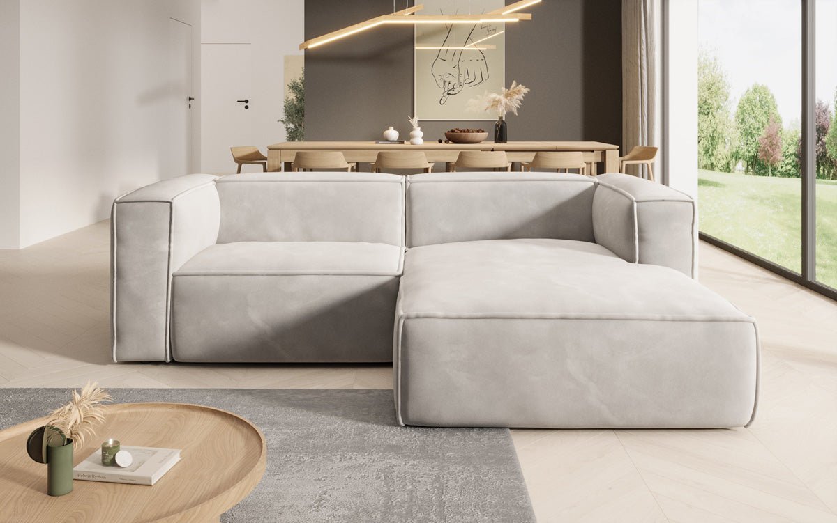 Designer Sofa Comfy L Mini in Fluweel