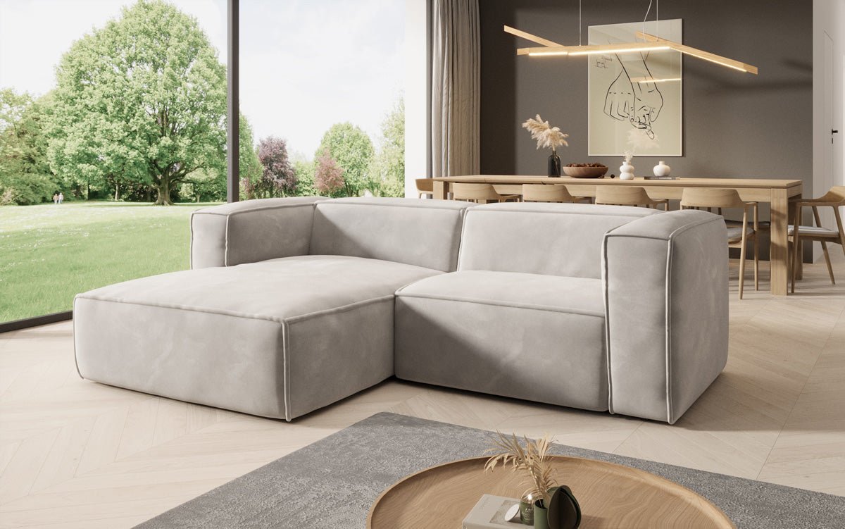 Designer Sofa Comfy L Mini in Fluweel