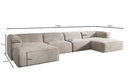 Designer Sofa Comfy U in Fluweel