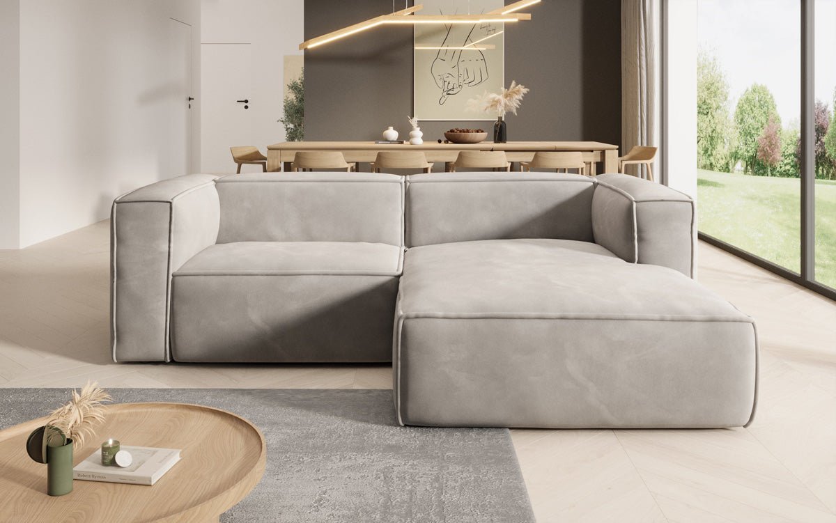 Designer Sofa Comfy L Mini in Fluweel