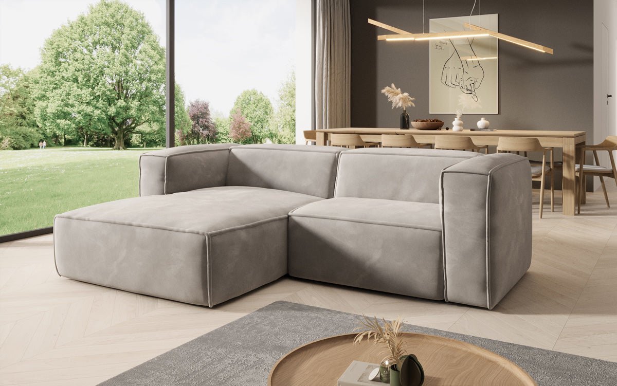 Designer Sofa Comfy L Mini in Fluweel