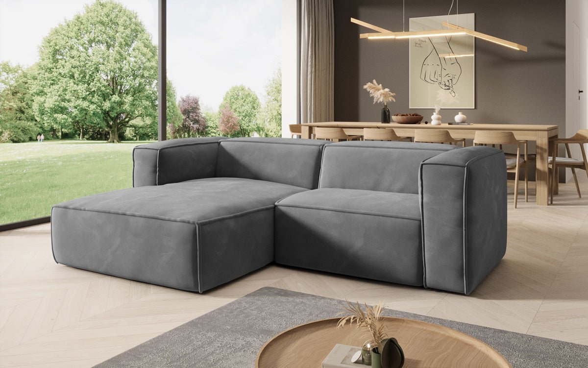 Designer Sofa Comfy L Mini in Fluweel