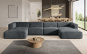 Designer Sofa Comfy U in Fluweel