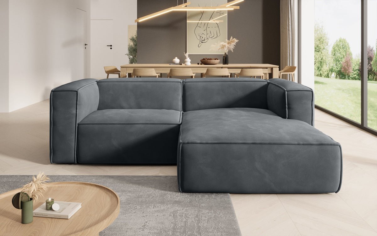 Designer Sofa Comfy L Mini in Fluweel