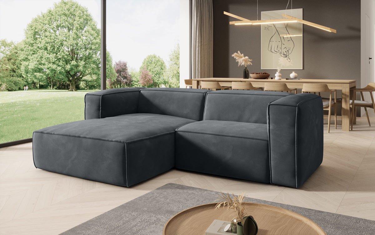 Designer Sofa Comfy L Mini in Fluweel