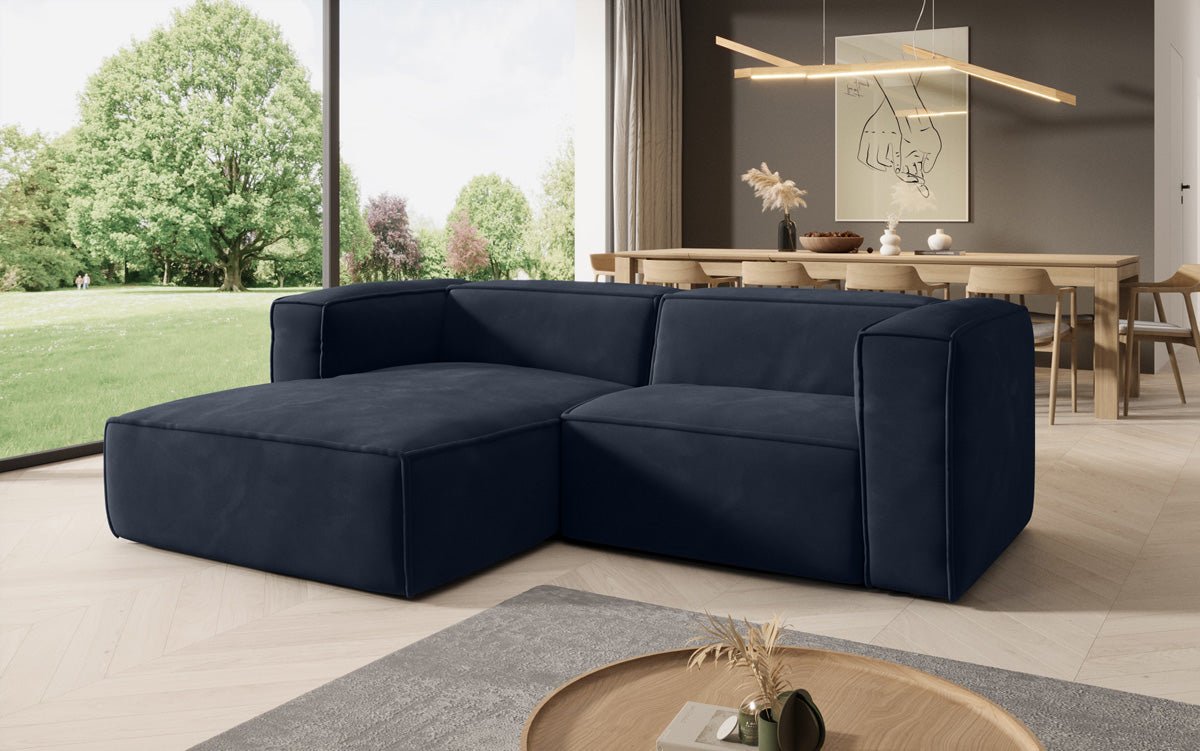 Designer Sofa Comfy L Mini in Fluweel