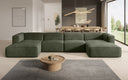 Designer Sofa Comfy U in Fluweel