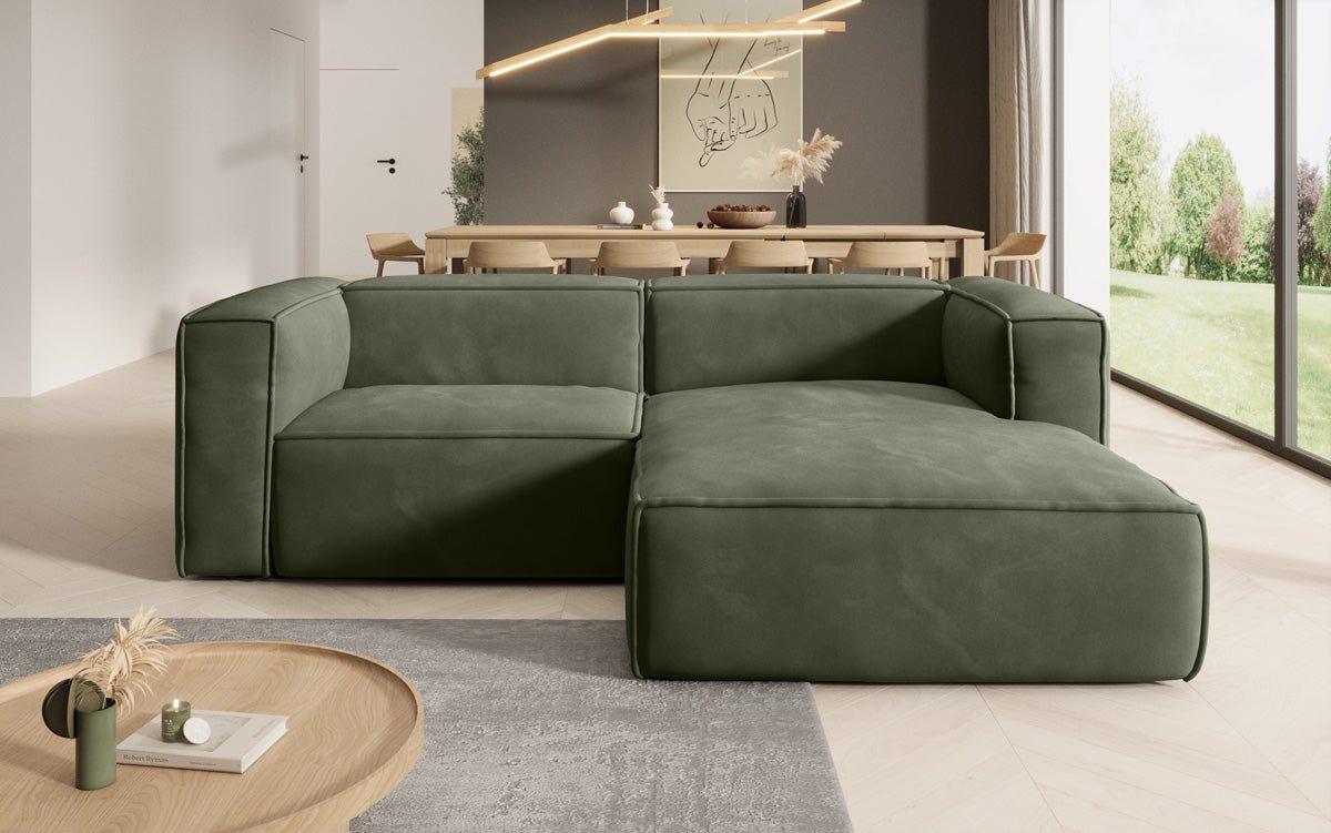 Designer Sofa Comfy L Mini in Fluweel