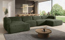 Designer Sofa Comfy U in Fluweel