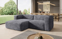 Designer hoekbank Comfy Mini in Ribstof