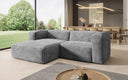 Designer hoekbank Comfy Mini in Ribstof