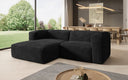 Designer hoekbank Comfy Mini in Ribstof