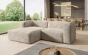 Designer hoekbank Comfy Mini in Ribstof