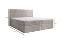 Boxspringbett Soft in Cord mit Stauraum