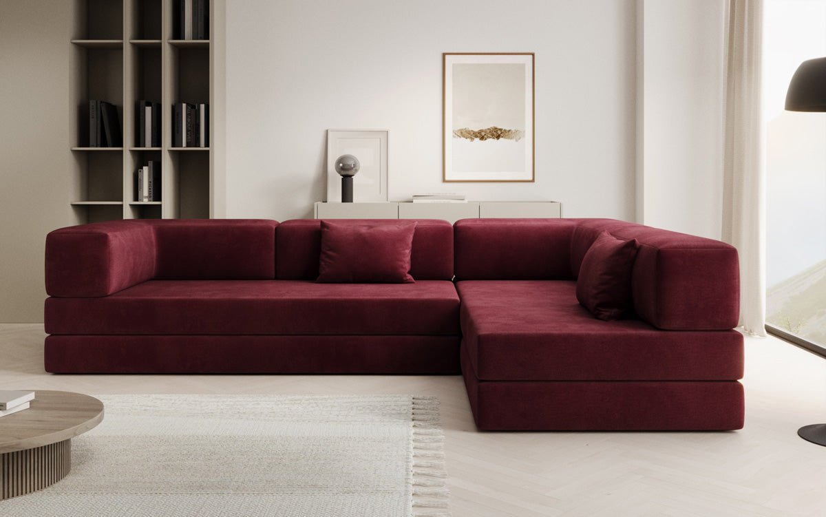 Canapé Designer Lazy L en Velours
