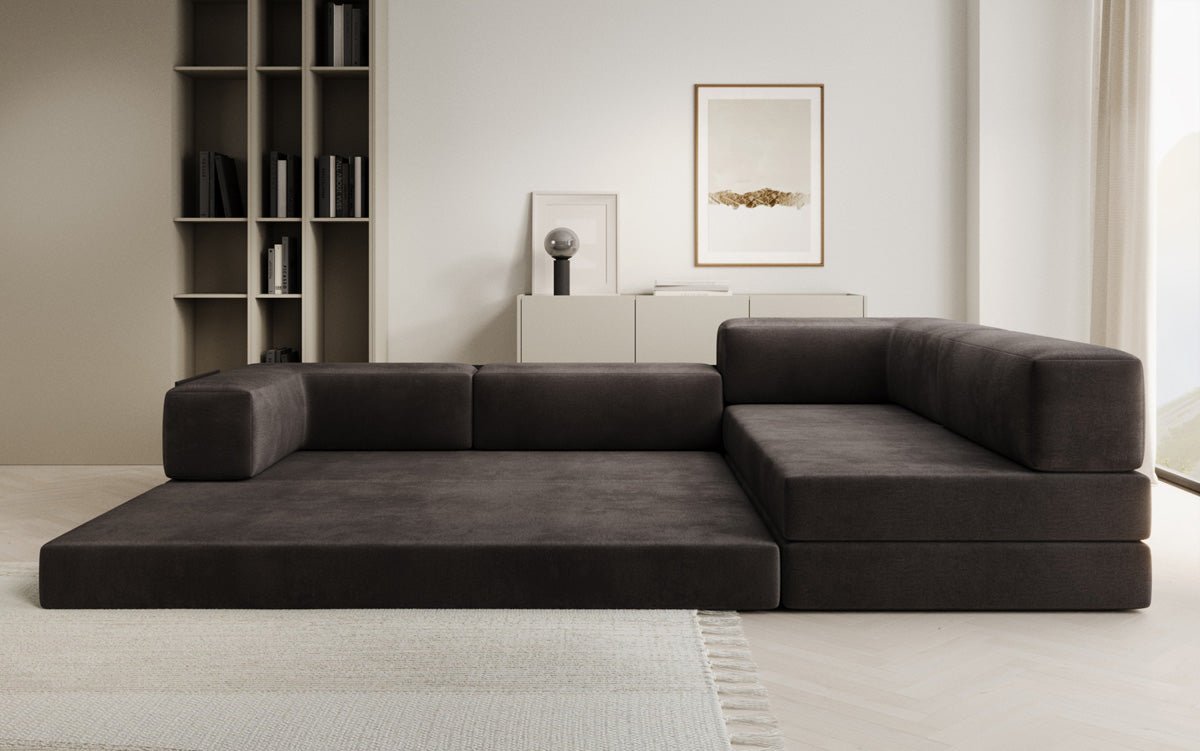 Canapé Designer Lazy L en Velours