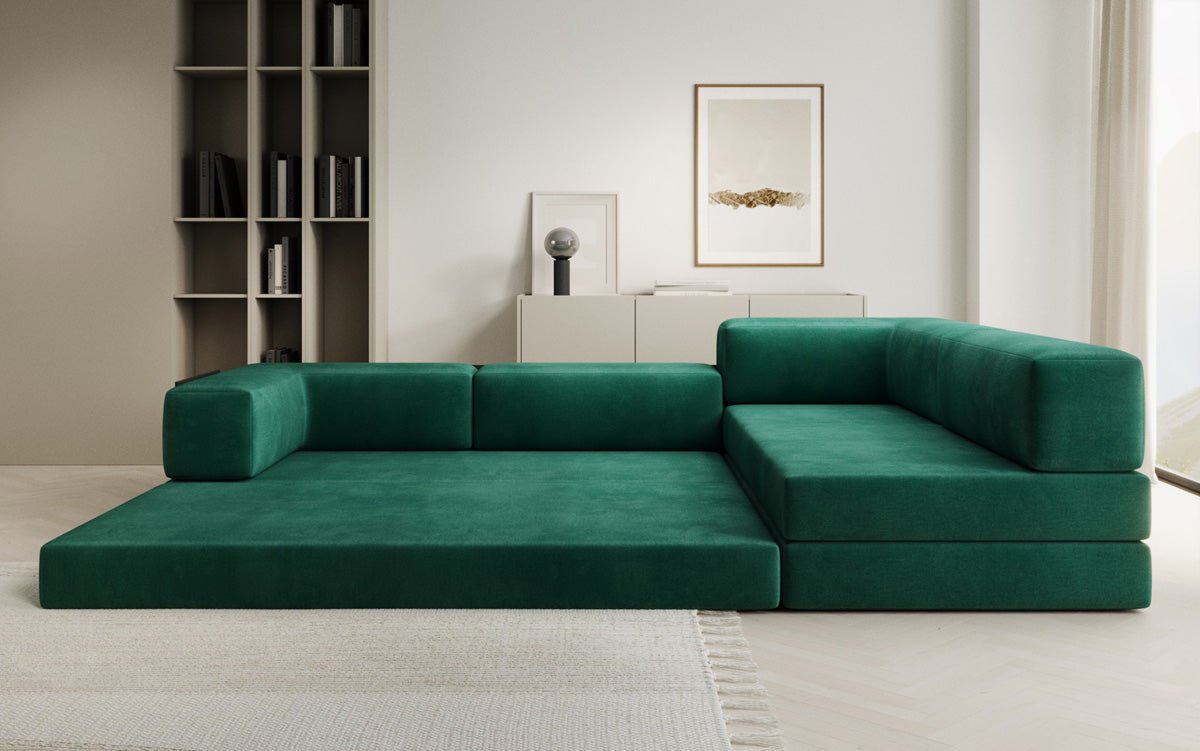 Canapé Designer Lazy L en Velours