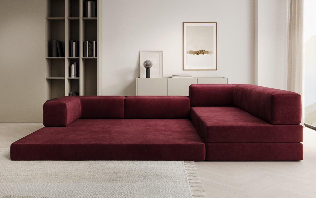 Canapé Designer Lazy L en Velours