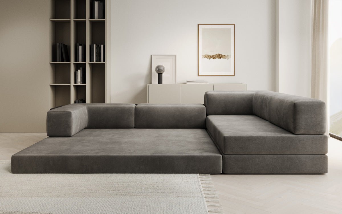 Canapé Designer Lazy L en Velours