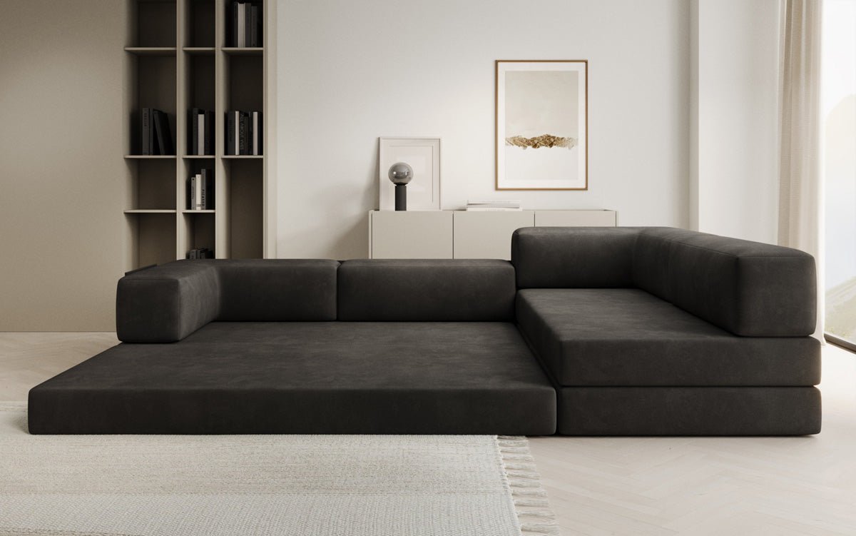 Canapé Designer Lazy L en Velours