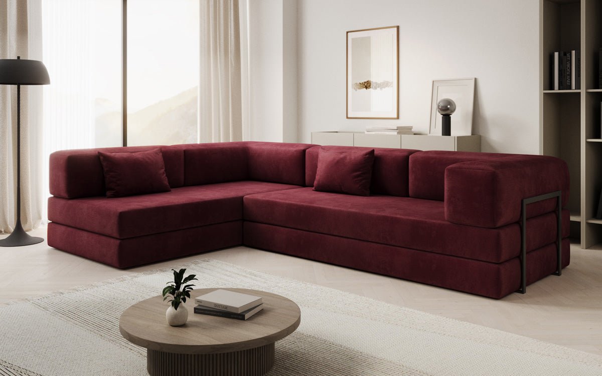 Canapé Designer Lazy L en Velours