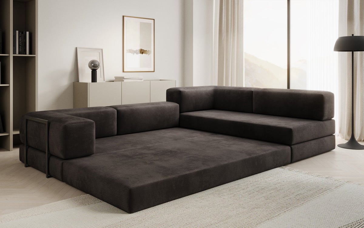 Canapé Designer Lazy L en Velours