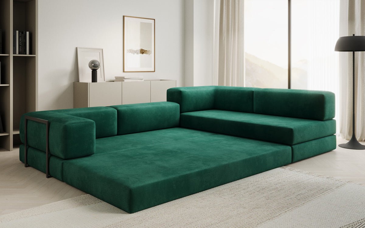 Canapé Designer Lazy L en Velours