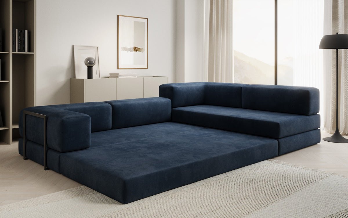 Canapé Designer Lazy L en Velours